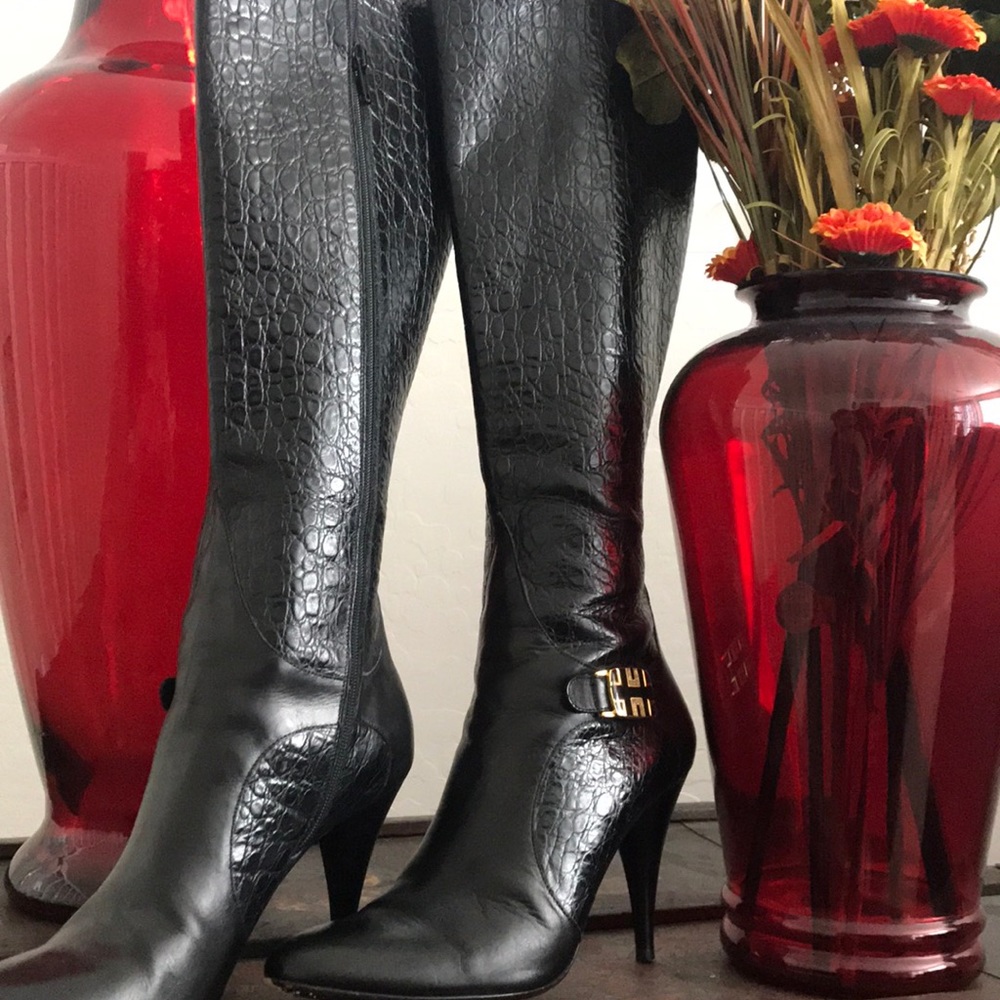 Real Leather Heeled Knee-high Boots by Cole Haan